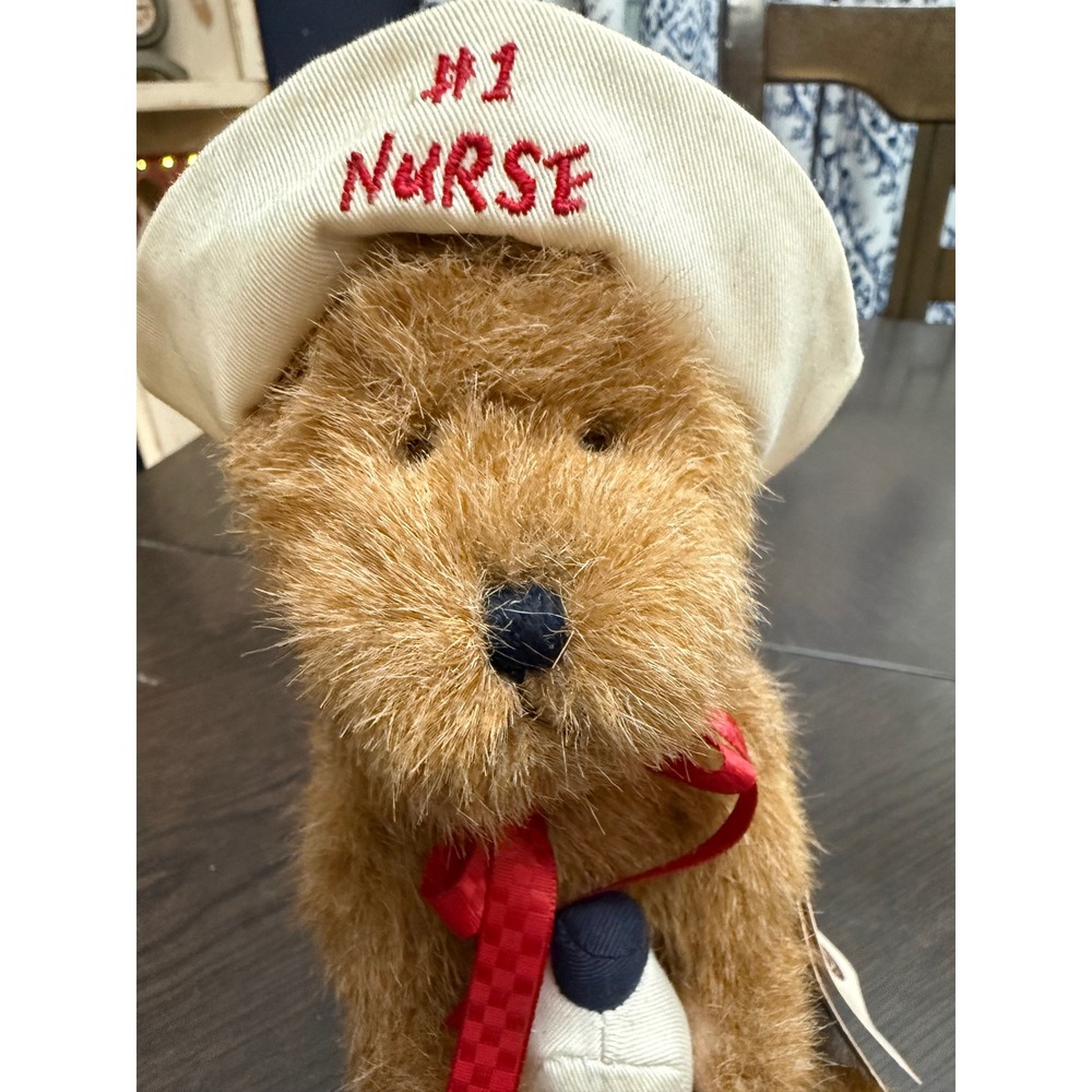 Boyds Bear Nurse Carin Head Bean Collection #1 Nurse Plush Jointed 903303 8"